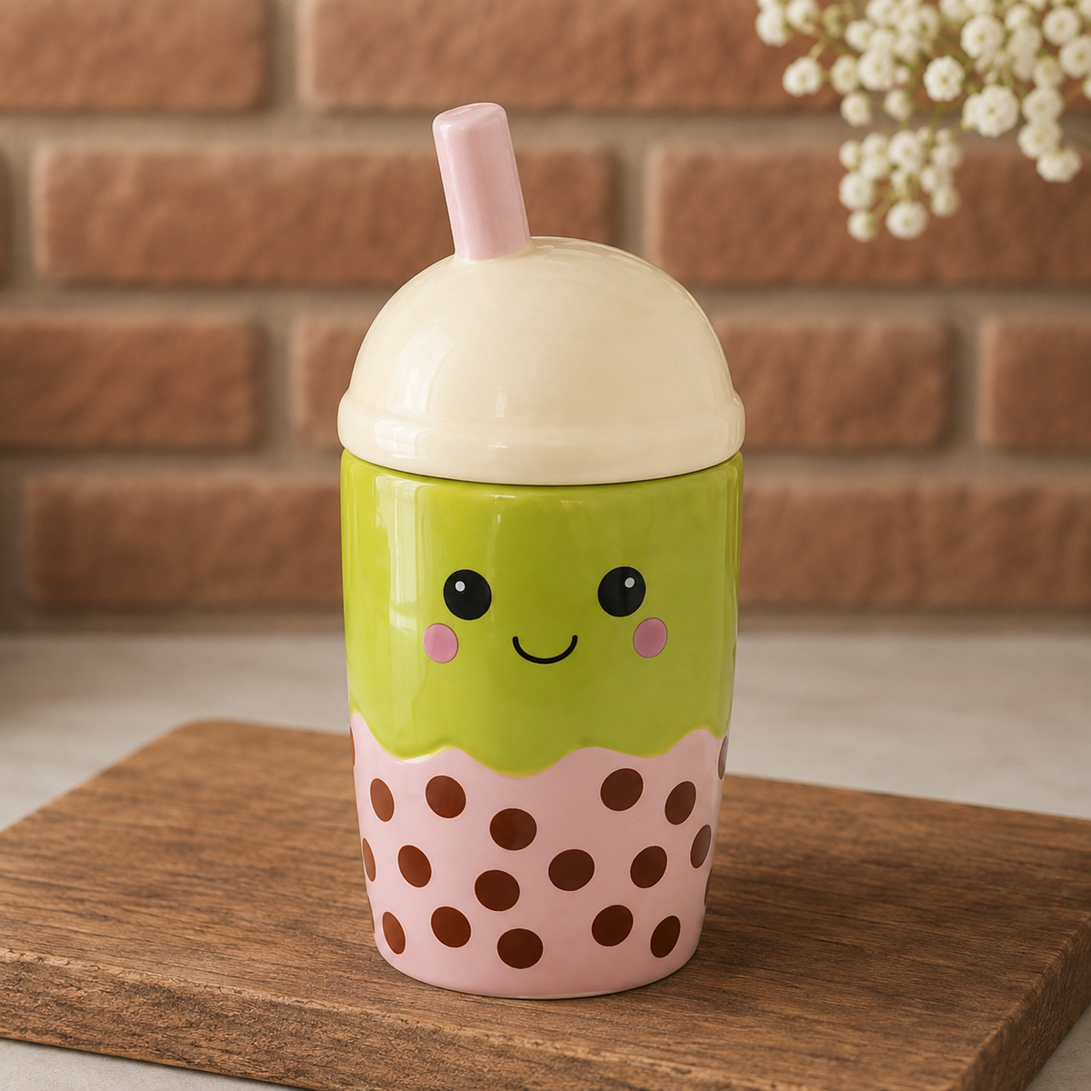 Brûleur d'huile et de cire Kawaii Bubble Tea